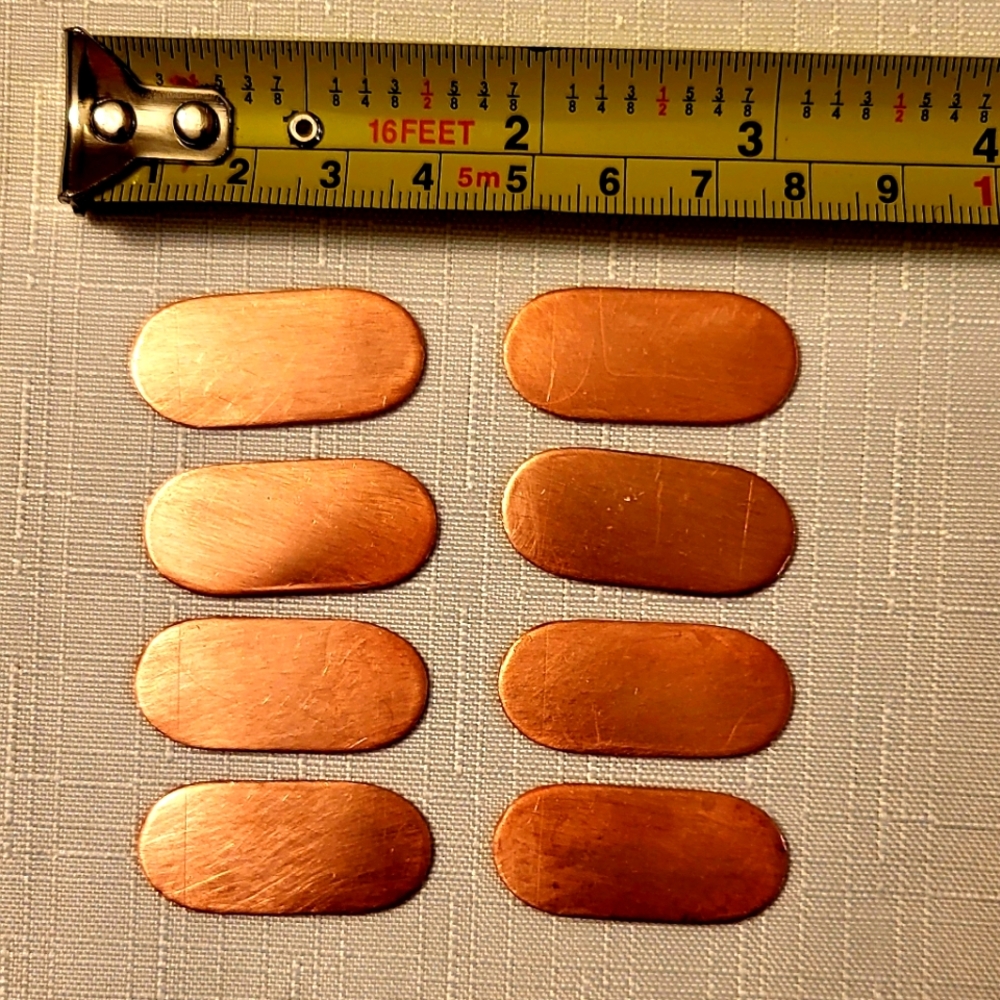 8 Copper enamelling blanks
